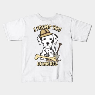 Funny dalmatian is an archaeologist Kids T-Shirt